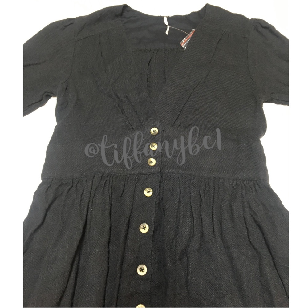 Free People Love Of My Life Midi Dress Black - Picture 6 of 16